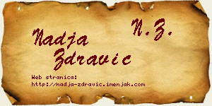 Nadja Zdravić vizit kartica